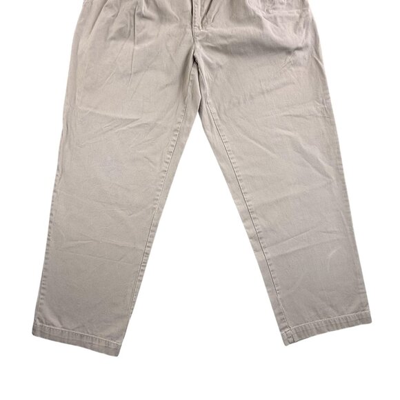 Vintage Polo Ralph Lauren Chino Pants Mens 35x33 Khaki Tan Andrew Pant Pleated - Picture 14 of 16